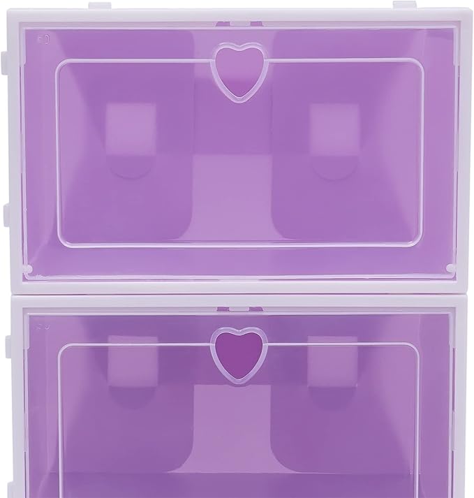 20 Pack Shoe Storage Box, Stackable Clear Plastic Shoes Organizer - Image 4