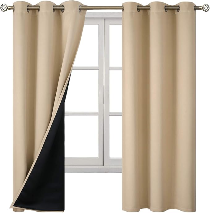 BGment Beige Blackout Curtains for Bedroom - Image 8