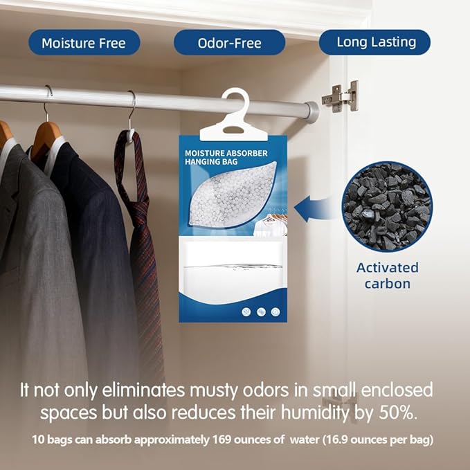 Hanging High-Purity Moisture Absorber, 10 Pack - Image 2