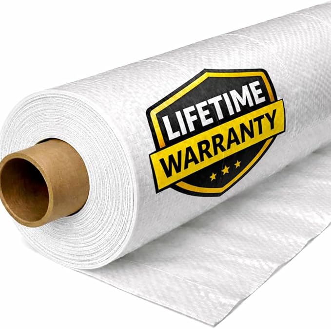 Whitecap - Woven Vapor Barrier - 20 Mil, Thick Plastic sheeting, Drop Cloth by CrawlSpace-DIY