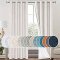 PrinceDeco Primitive Textured Linen 100% Blackout Curtains by PrinceDeco