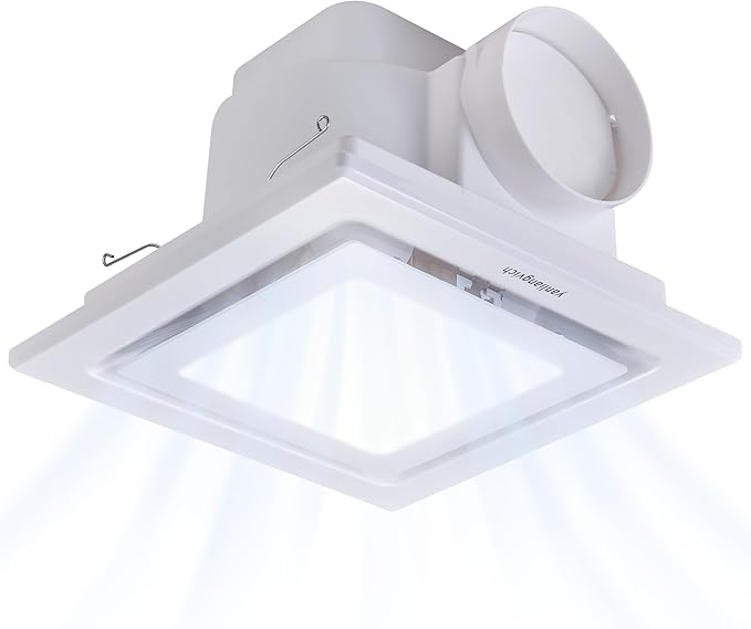 Bathroom Exhaust Fan with Light, 8-Inch Bath Fan with Light by yanliangvich