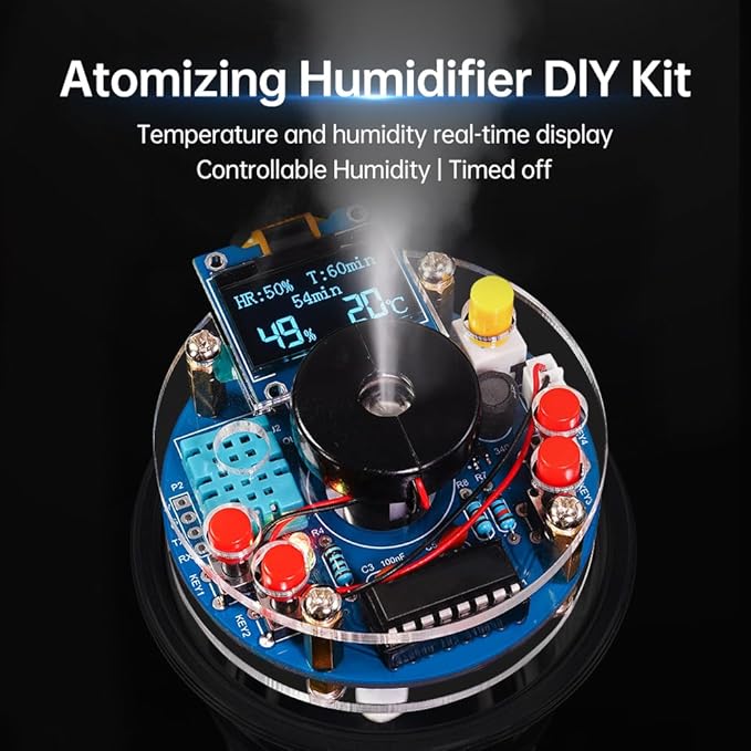 STEM Electronic DIY Kit Humidifier Soldering Project Kit, Temperature OLED - Image 3
