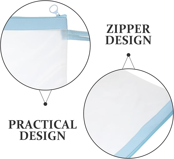 File Bag Zipper Pouch Tear-Resistant Mesh Document Organizer Lightweight Office - Image 3