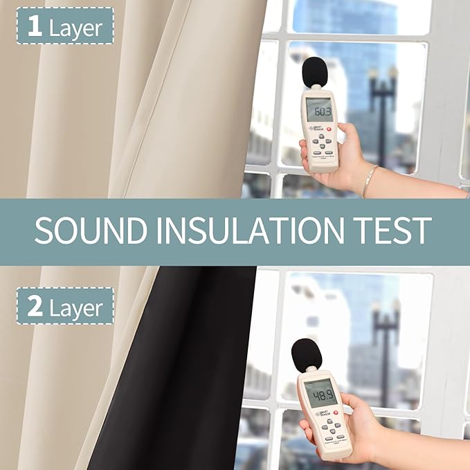 BGment Thermal Insulated 100% Blackout Curtains 72 Inch Length 2 Panels - Image 7