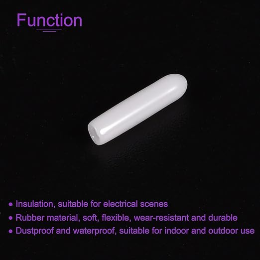 DMiotech 100 Pack 2mm ID White Screw Thread Protectors Rubber End Caps Bolt - Image 5