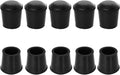 10 PCS Black Round Rubber Chair Leg Caps Tips, Vinyl Rubber End Kits, Soft by Zinkebol