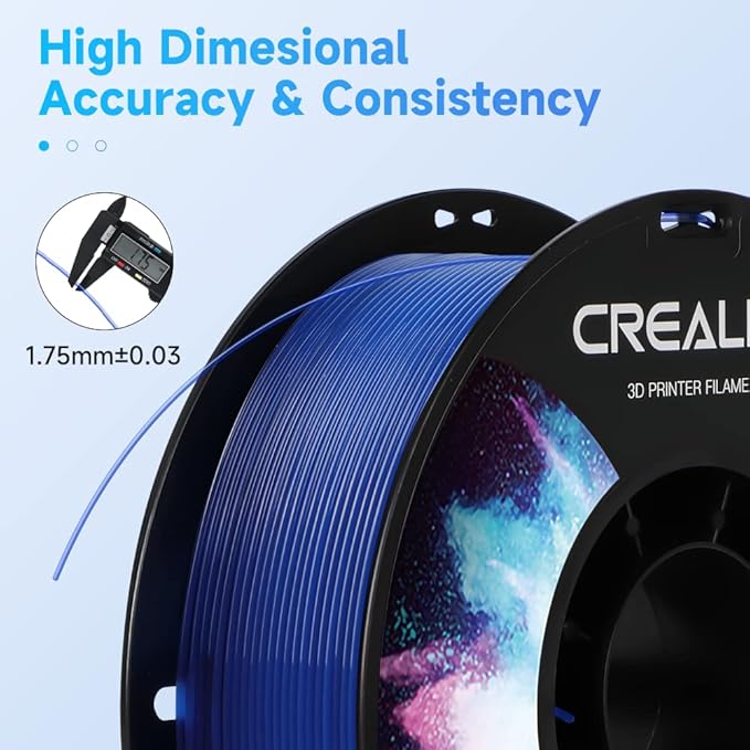 Creality PETG Filament 1.75mm Transparent Blue, 3D Printer Filament No-Tangling - Image 3