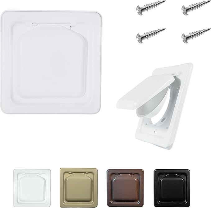 NO-PEST VENT MetalGuard, Dual Door Dryer Vent Cover Outdoor 4 Inch, by No-PestVent