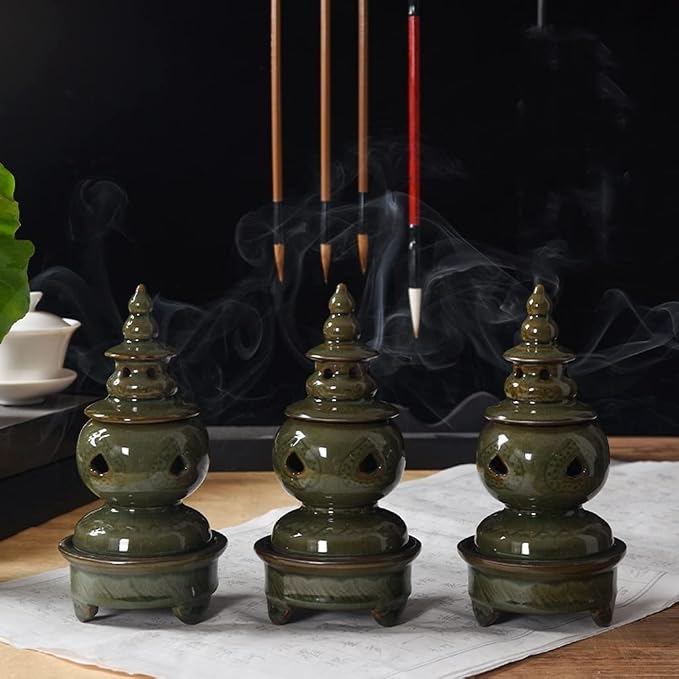 Incense Burner Sandalwood Stove Celadon Incense Stove Incense Road Retro - Image 6