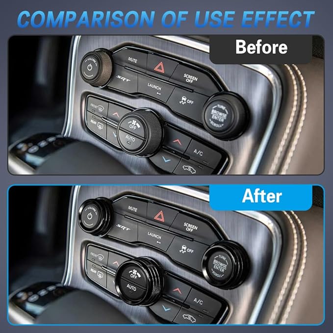 3PCS Air Conditioner Switch Button Knob Cover, Auto Accessories Climate Control - Image 4