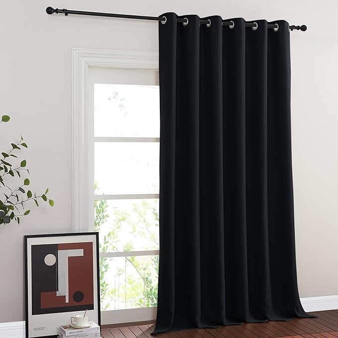 NICETOWN Black Out Living Room Curtain 118 inches Long, Grommet Thermal - Image 2