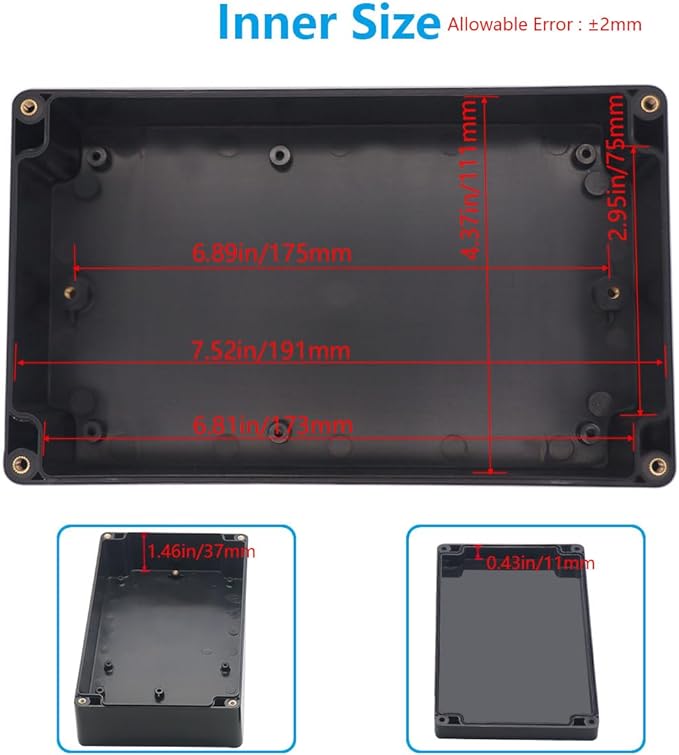 Project Box ABS Black Electrical Boxes IP67 Outdoor Waterproof box Electronic - Image 5