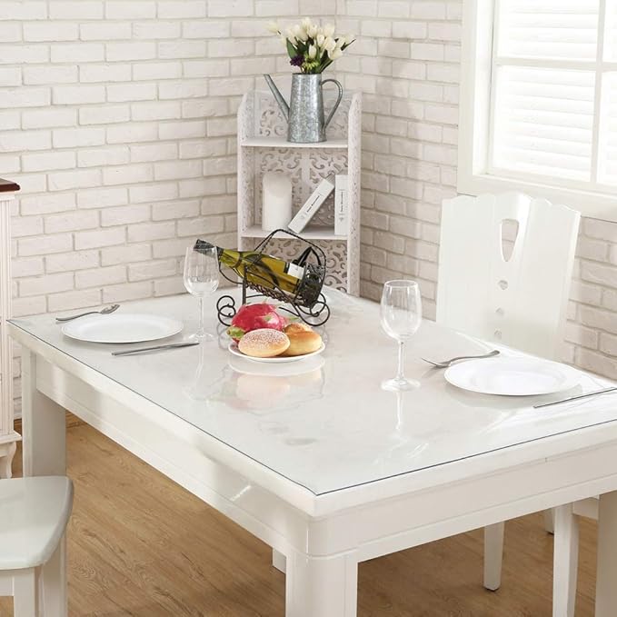 NECAUX Custom 42 x 56 Inch Clear Table Cover Protector, 1.5mm Thick Plastic - Image 4