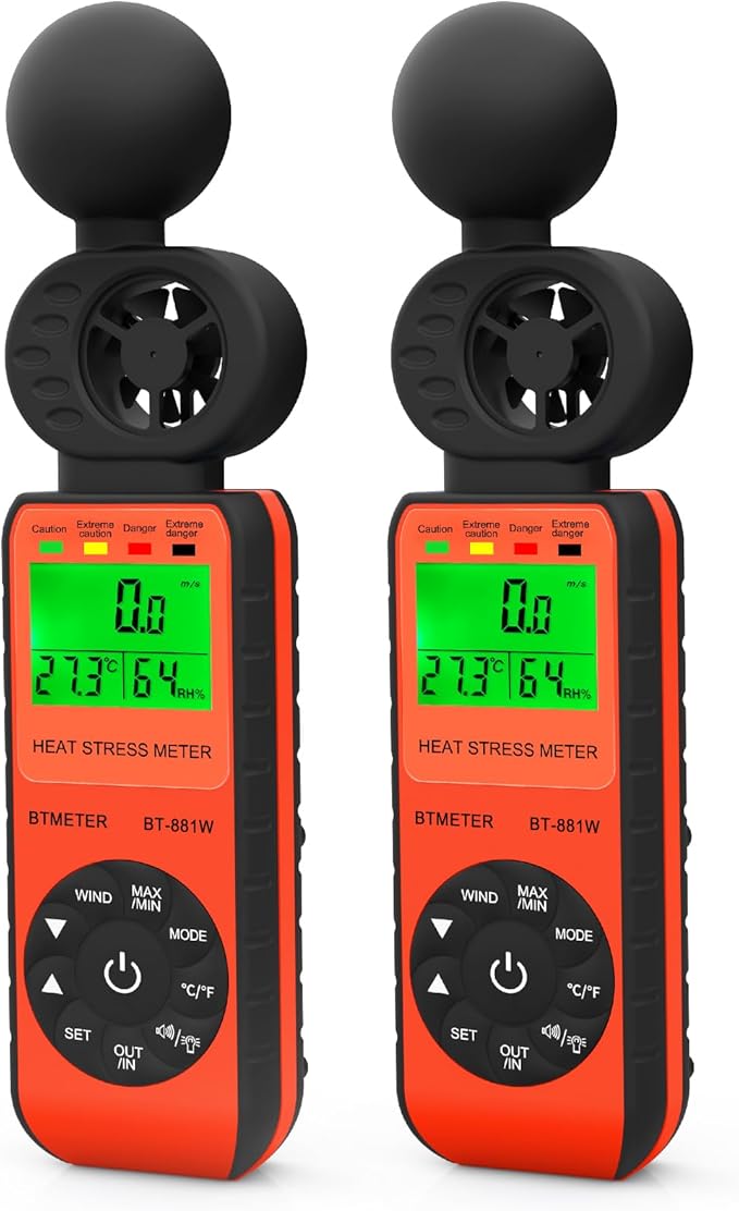 BTMETER Heat Stress Meter Anemometer by BTMETER