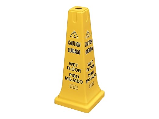 Rubbermaid Commercial Products Heavy-Duty Multilingual Caution/Warning Wet - Image 2