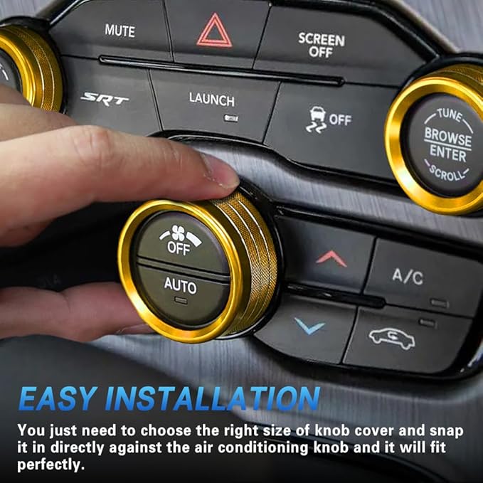 3PCS Air Conditioner Switch Button Knob Cover, Auto Accessories Climate Control - Image 5