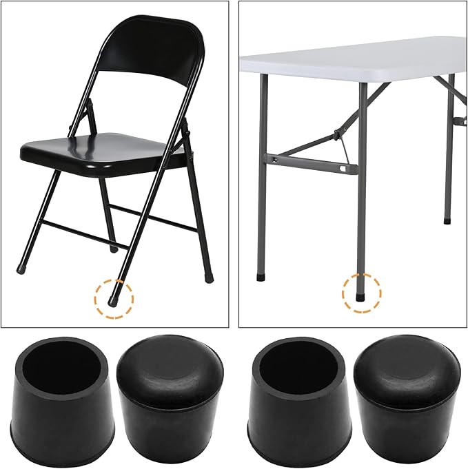 Piutouyar Round PVC Rubber Furniture Covers, 25mm / 1 Inches Table Chair Leg - Image 6