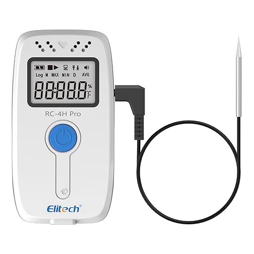 Elitech Digital Temperature Humidity Data Logger Medical Refrigerator by Elitech