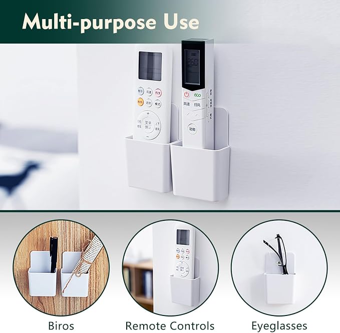 6 Pack Remote Control Holder Wall Mount Self Adhesive Media Controller - Image 3