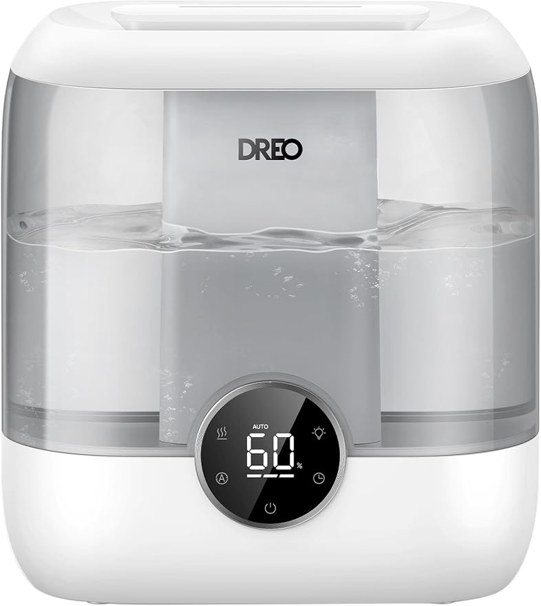 DREO 6L Top Fill Humidifiers for Bedroom, 60H Runtime 28 dB Quiet Supersized by DREO