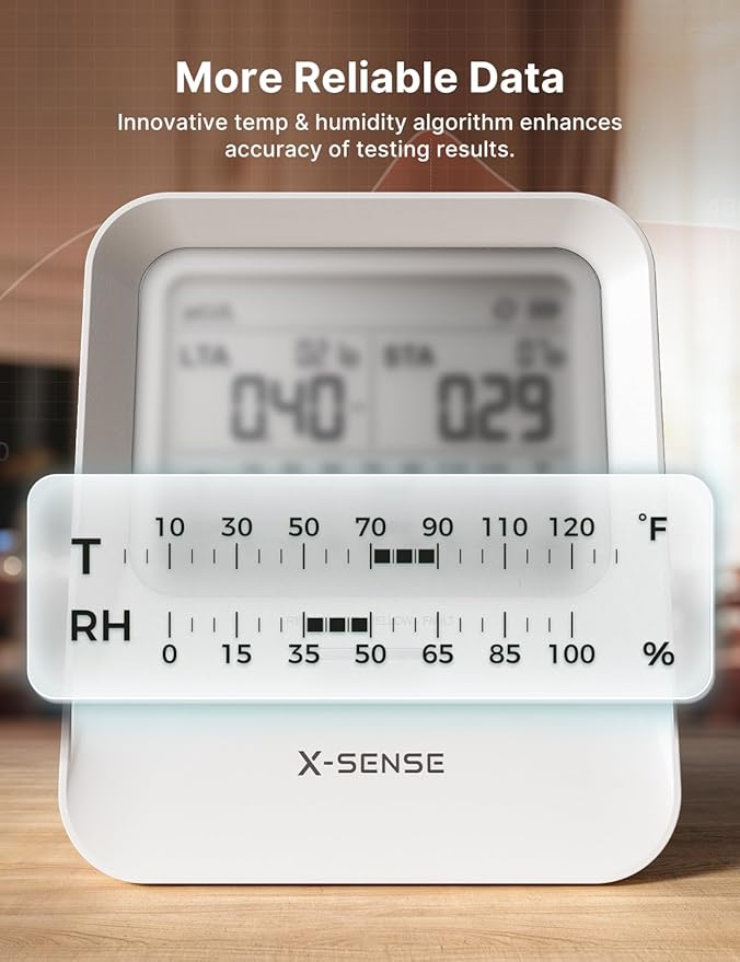 X-Sense Radon Detector for Home, Audible & Visual Alerts, XR0B-SR | Up to 90% - Image 6