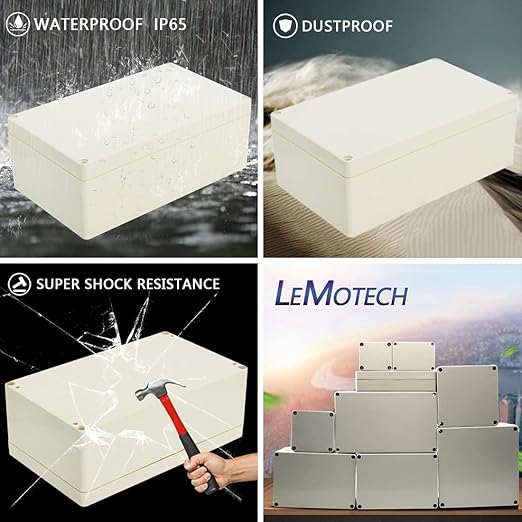 LeMotech Waterproof Dustproof IP65 ABS Plastic Junction Box Universal Electric - Image 7
