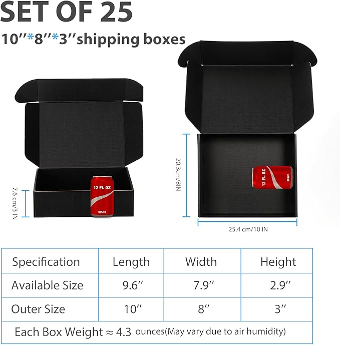 Small Shipping Boxes 10x8x3 Inch - Image 2