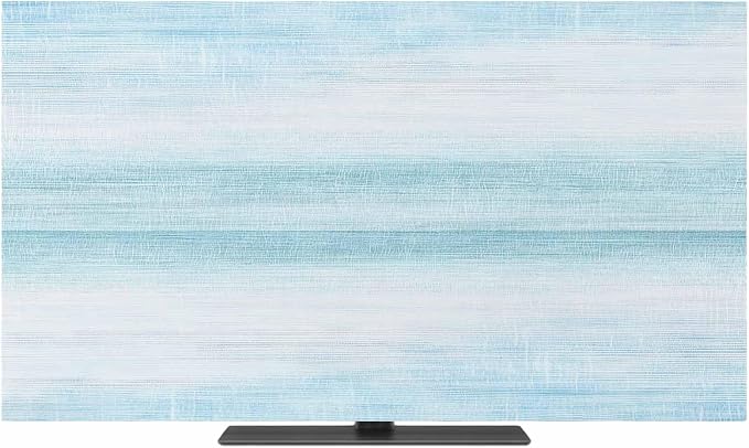 Modern Summer Light Blue Indoor TV Cover, Elastic TV Screen Protector Pastoral - Image 2