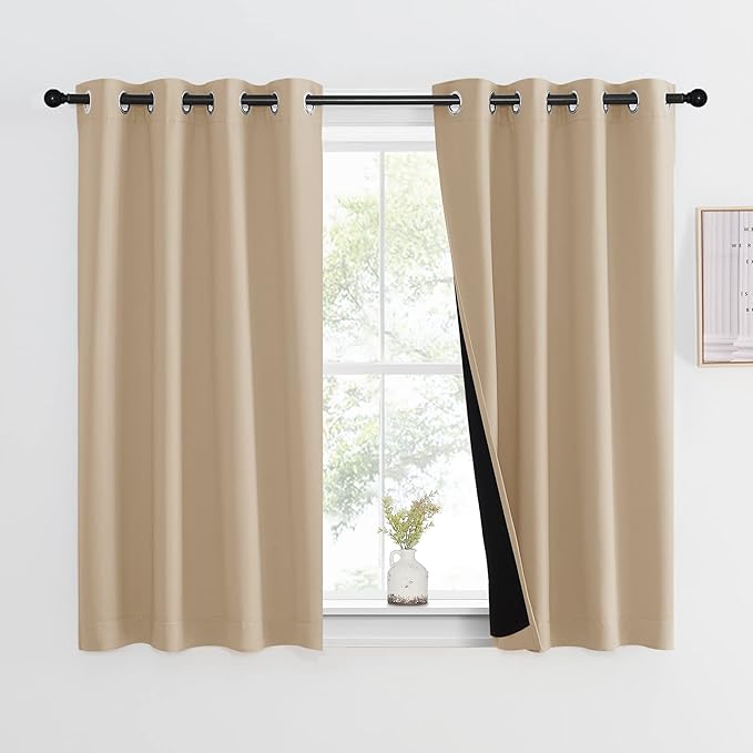 NICETOWN Room Warming Curtains, Bedroom Full Blackout Curtain Panel, Great Job by NICETOWN