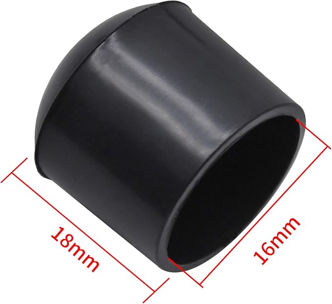 40Pcs Chair Leg Tips, 5/8 Inch Non-Slip Rubber Furniture Leg Caps Black Round - Image 2