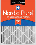 Nordic Pure 16x20x4 Pleated MERV 15 Plus Carbon Air Filter 1 Pack | Actual by NordicPure