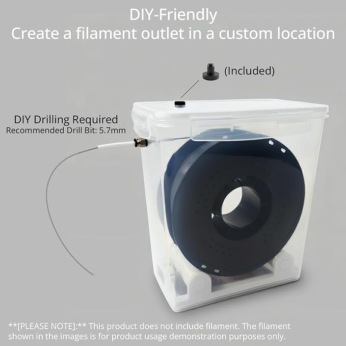 3 Sets 3D Printing Filament Storage Box, 5.8L Dryer Box Continuous Filament - Image 8