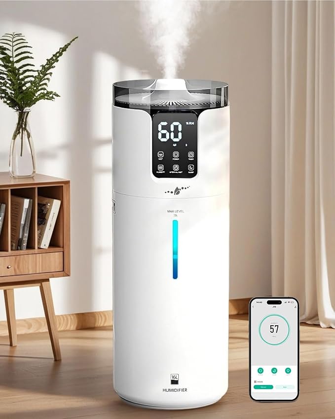 16L Smart Humidifier large room, Whole house Humidifier by Bigcapacitybigpeaceofmind