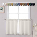 Chyhomenyc Natural Short Blackout Curtains 24 Inch Length, Small Kitchen by Chyhomenyc