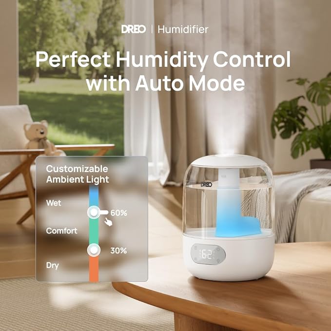 DREO Humidifiers for Bedroom, Cool Mist Ultrasonic Humidifier - Image 2
