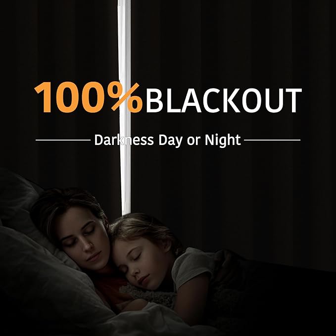 RYB HOME Extra Long 100% Blackout Room Divider Curtains - Image 3