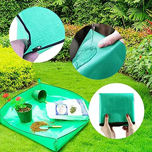 BIUWING 2PCS 26.8" x 26.8" Plant Repotting Mat Waterproof Transplanting Mat - Image 3