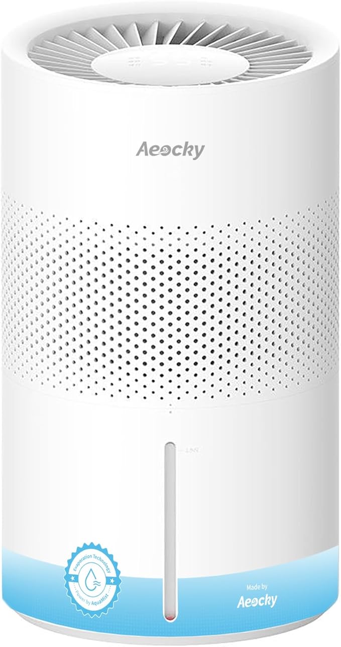 Evaporative Humidifier for Baby, Aeocky 4.5L Humidifiers for Bedroom, Large Room by AeockyDirect