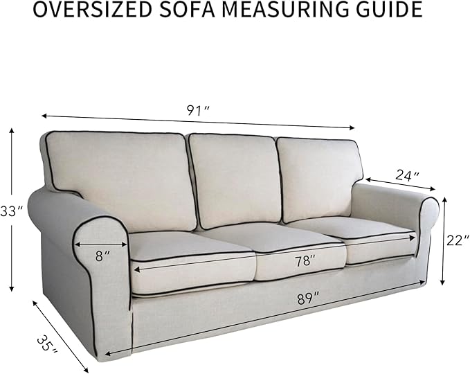 PureFit 100% Dual Waterproof Couch Cover Slipcovers - Image 6