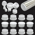 1-1/8" Plastic Hole Plugs White -Round Chair Leg Caps, Flush Mount Pipe Plugs by EASYEAH