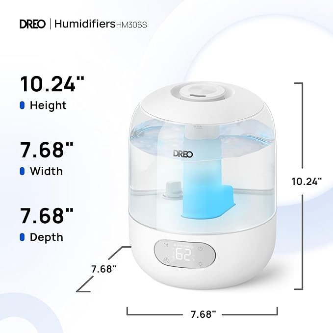 DREO Humidifiers for Bedroom, Cool Mist Ultrasonic Humidifier - Image 9