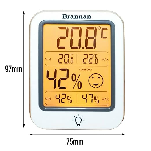 Brannan Digital Room Thermometer Hygrometer Indoor Humidity Meter Accurate - Image 8