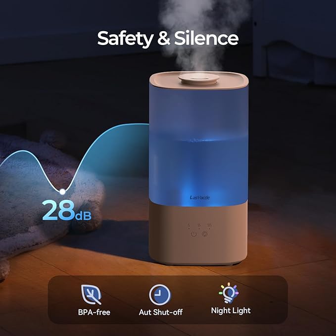 2.5L Humidifiers for Bedroom, Top Fill Cool Mist Humidifiers for Large Room - Image 6