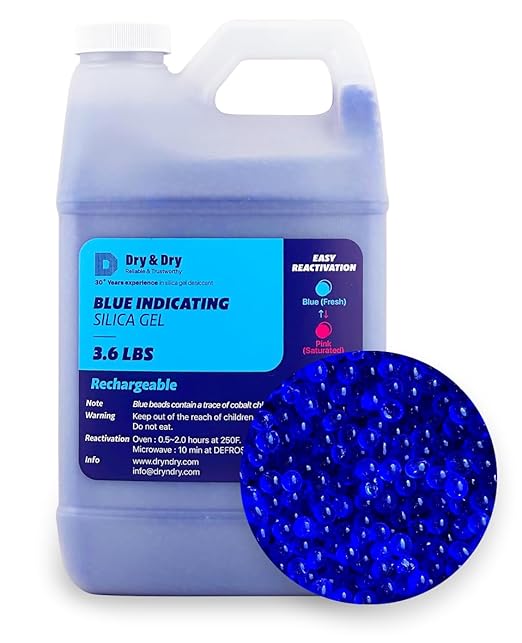 Dry & Dry Blue Indicating Silica Gel Beads Desiccants by DryDry
