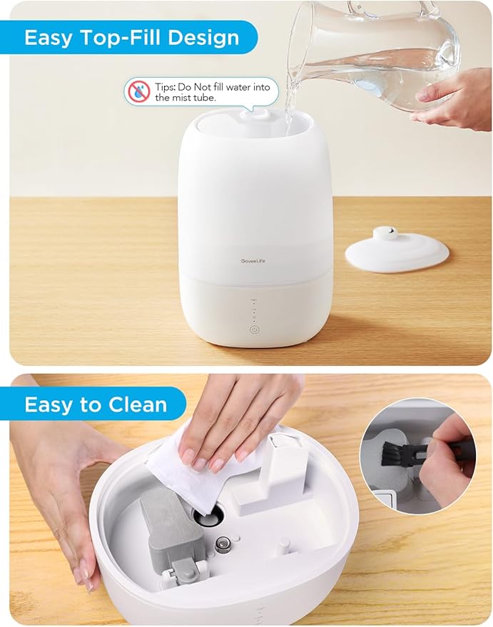 GoveeLife Smart Humidifiers for Bedroom, 3L Top Fill Cool Mist Humidifiers - Image 8