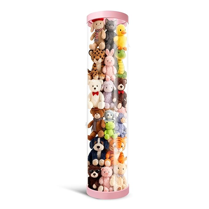 Stuffed Animal Storage Tube, 47x11 Inch Large Capacity Toy Storage Organizer by Mocuba