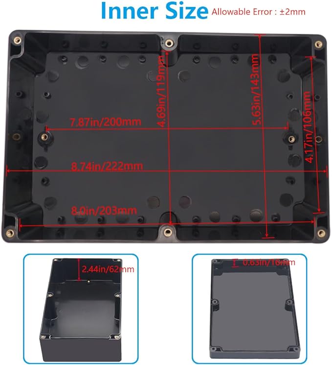Project Box ABS Black Electrical Boxes IP67 Outdoor Waterproof box Electronic - Image 5