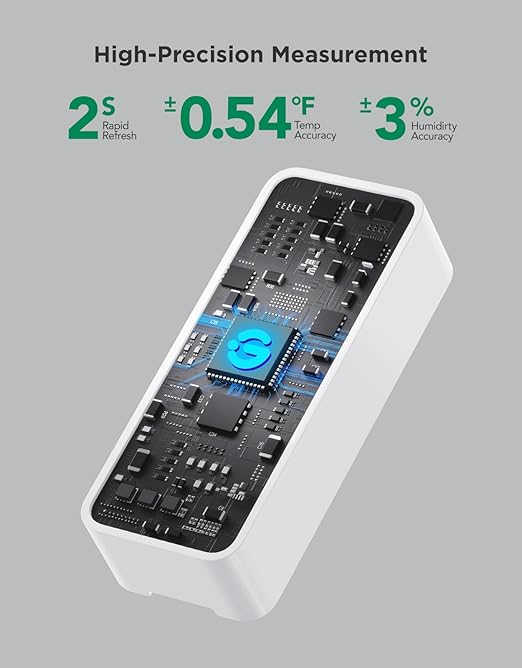 GoveeLife 262ft Bluetooth Hygrometer Thermometer 3 Pack H5110, Mini Humidity - Image 3