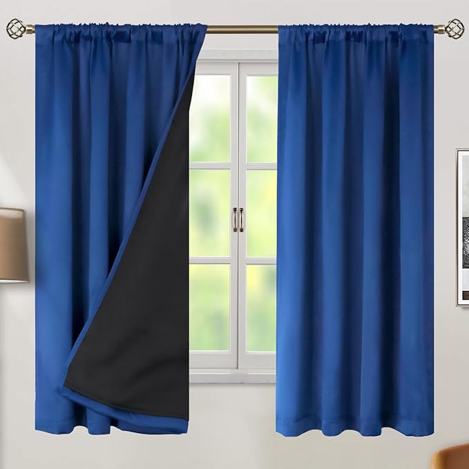 BGment 100% Blackout Curtains for Bedroom 63 Inch Length, Rod Pocket by BGment